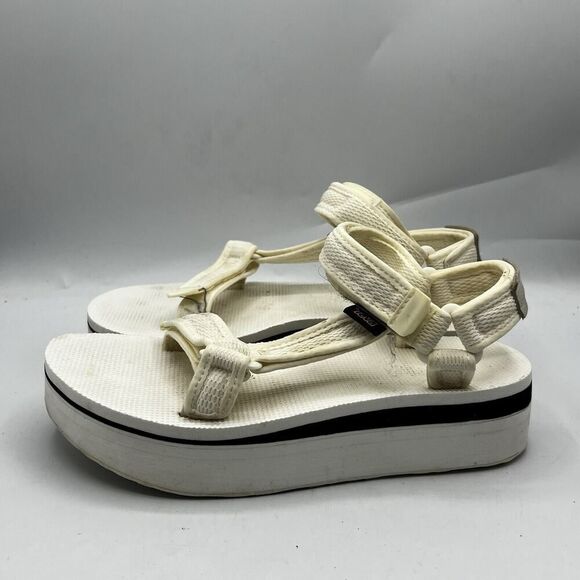 Teva Universal Mesh Print Strap Platform Womens 8 White Outdoors Sandals 1102451 - Picture 4 of 11